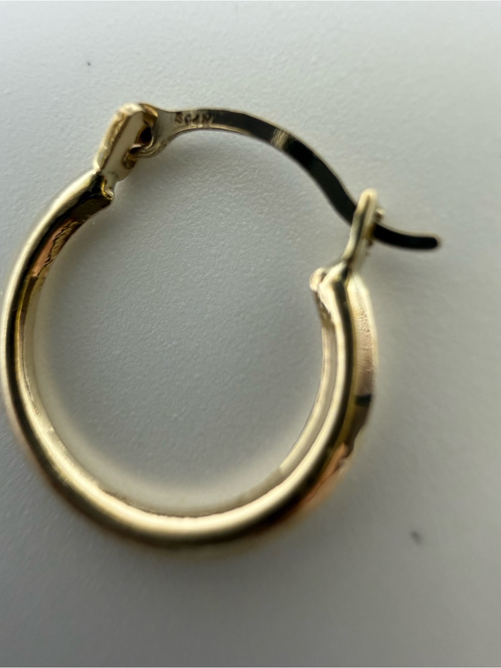 Solid 14k Gold Hoop Earrings - Picture 3 of 4